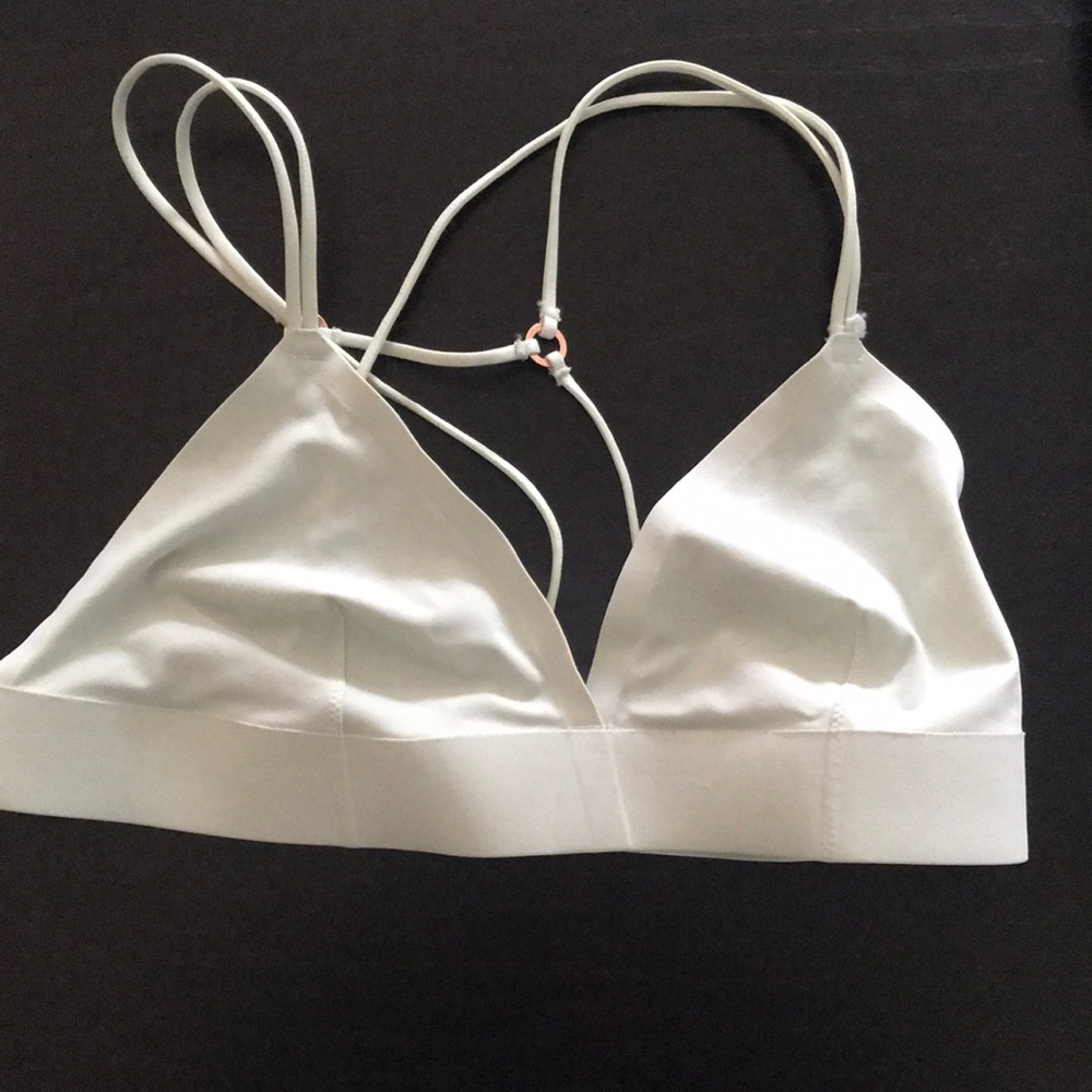 Light sea foam green strappy bralette